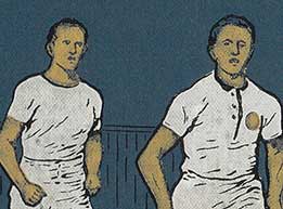 Illustration of two men running