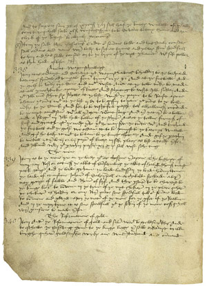 Parchment with handscript