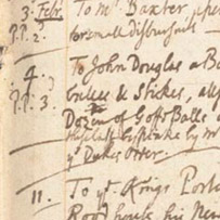 Part of hand-ritten page of accounts