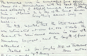 Haig's diary entry for 2 July 1916