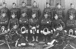 Group of kilted soldiers