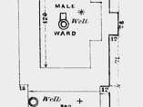 Male ward detail from asylum plan