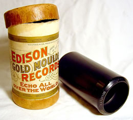 Edison Gold Moulded Cylinder Record, ca. 1904 License: GNU FDL