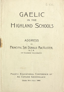 Gaelic in Highland schools address, 1908