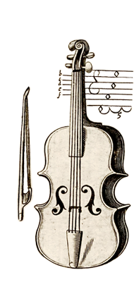 Drawing of a fiddle