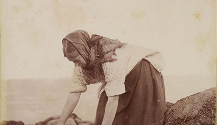 Young woman at the shore, Cockenzie