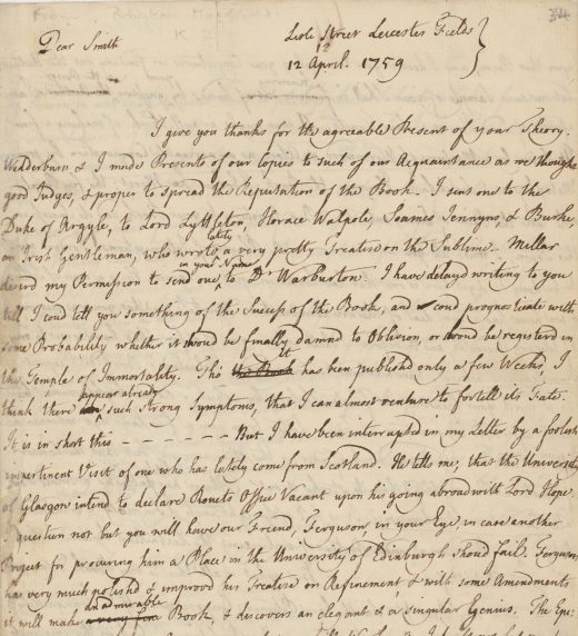 John Playfair to William Robertson on scientific experiments at Schiehallion (1774)