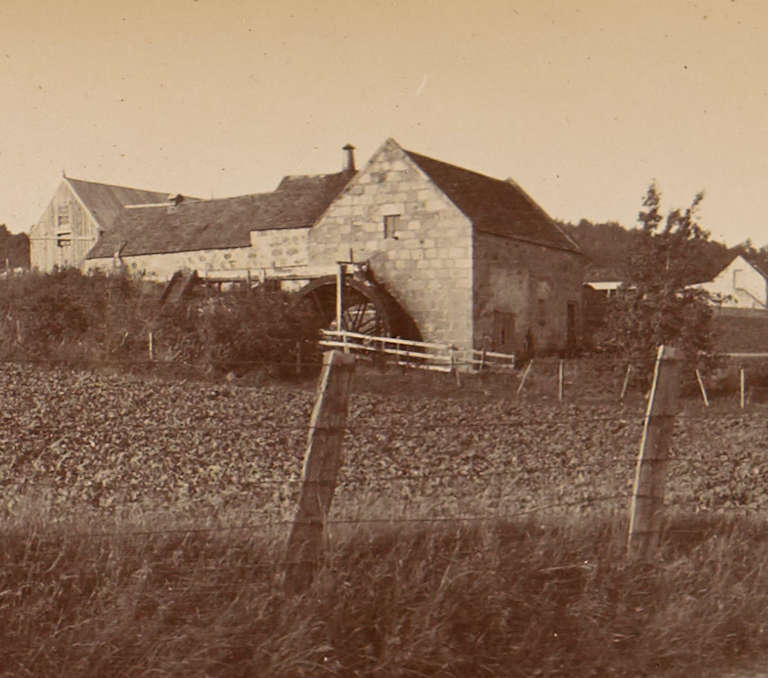 Photograph of a farm and field