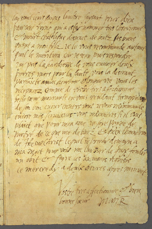 Letter first page