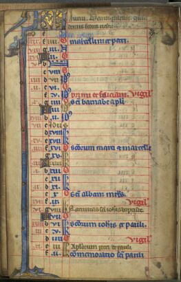 Calendar of the Book of Hours: June