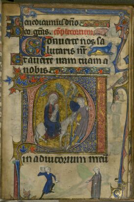 The Hours of the Virgin (Compline) - historiated initial