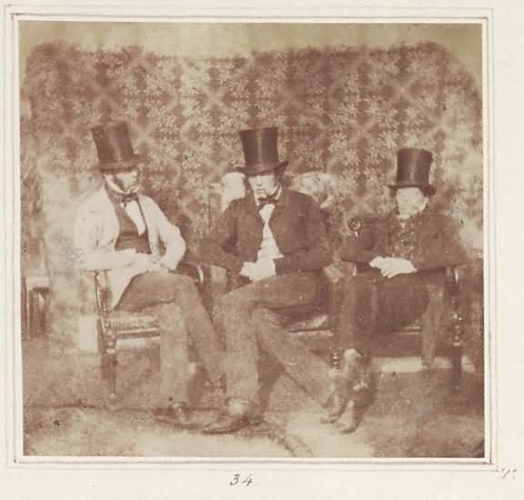 Messrs. Mercer, Robert Richardson and Robert Tennent probably taken in St. Andrews. Robert Richardson (1820? – 1887) was the son of Thomas Richardson of Edinburgh, Writer to the Signet and his wife Isabella.  He held Pirron Yalloak pastoral run 20 miles from Robert Tennent’s land at Gnarkeet and was also superintendent of police in Geelong, Victoria. He died in Edinburgh.