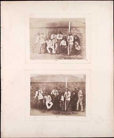 Page with 2 calotypes taken by Hugh Lyon Tennent and Robert Tennent.