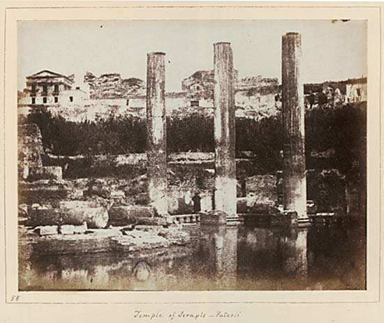 Columns of Temple of Serapis, Puteoli (modern Pozzuoli), west of Naples.