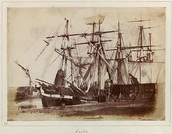 Vessels in Leith Harbour.