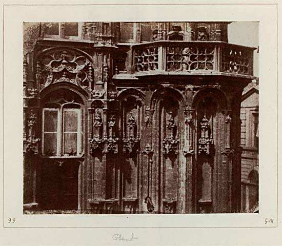 Architectural detail of building in Ghent.