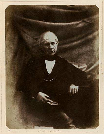 Sir David Brewster.
He was a close friend of William Henry Fox Talbot, the inventor of the calotype.