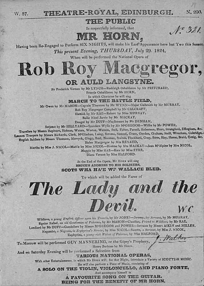 Rob Roy MacGregor, or, Auld Lang Syne