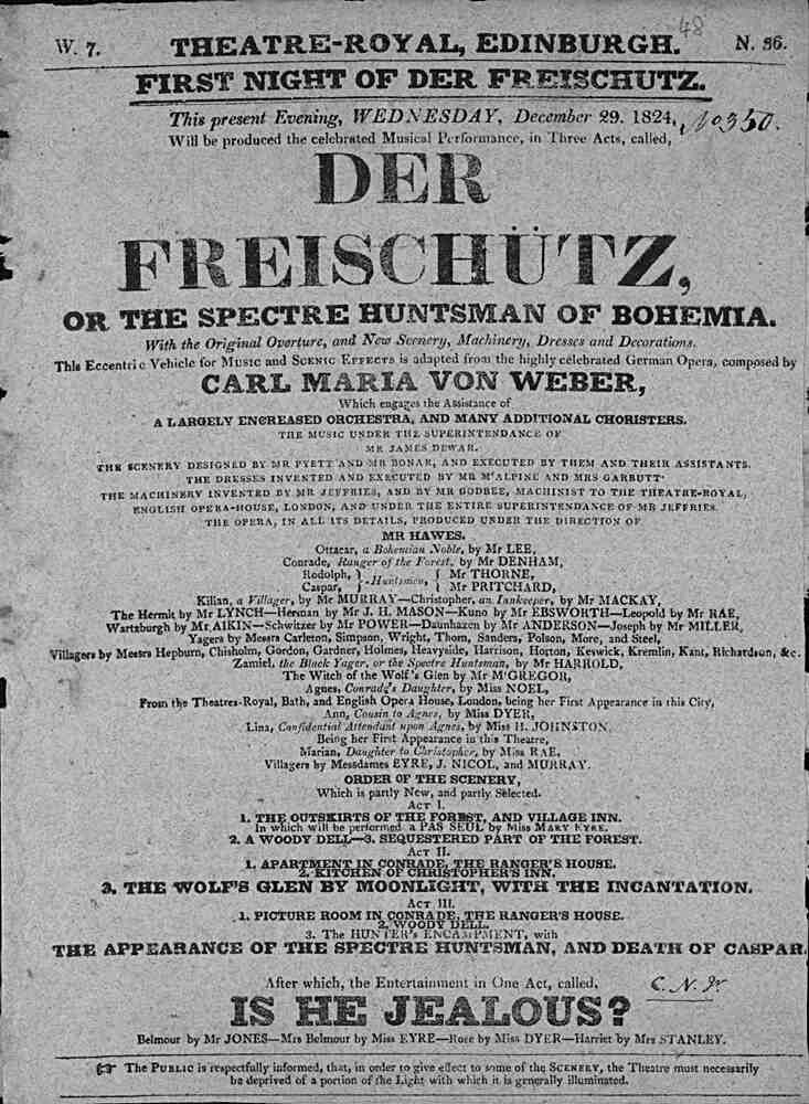Der Freischutz; or, The Spectre Huntsman of Bohemia