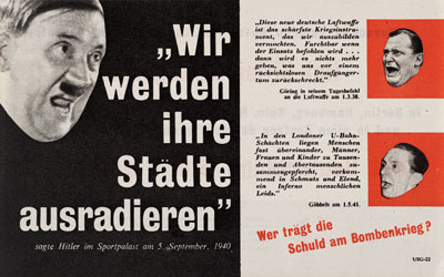 'Allied bombing' leaflet
