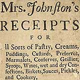Title page of old recipe book