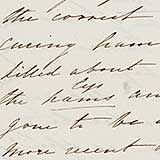 Handwritten letter detail