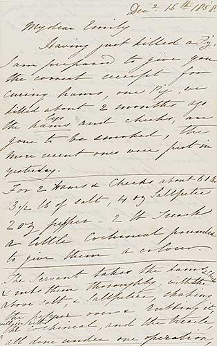 First page of a handwritten letter