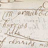 Handwritten receipe detail
