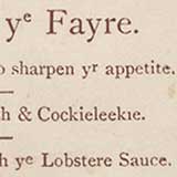 Detail from illustrated menu