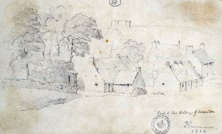 Sketch of Swanston village