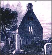 Church and graveyard illustration