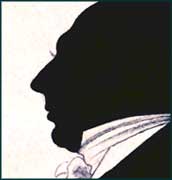 Silhouette of man's profile