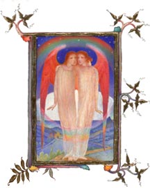 Illustration based on the painting of Phoebe Anna Traquair
